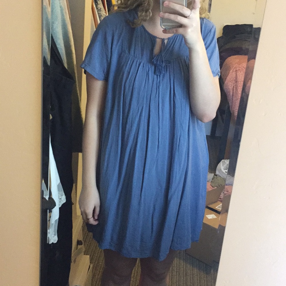 Old Navy lightly worn blue short leave dress